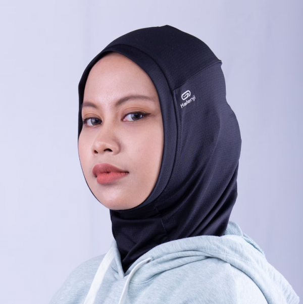 Kepala hijab dengan logo tim olahraga